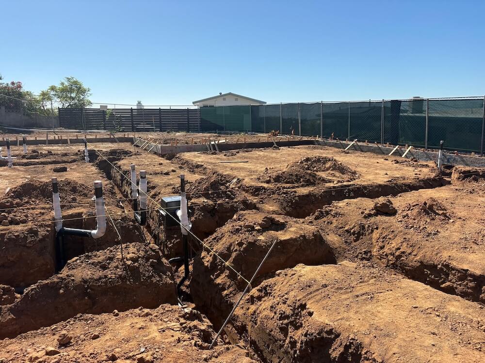 Additional footings and utilities at Tahitian Terrace